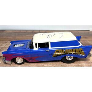 1999 WCW Uncensored Goldberg Diecast Model Car Autographed Collectible Blue & Wh